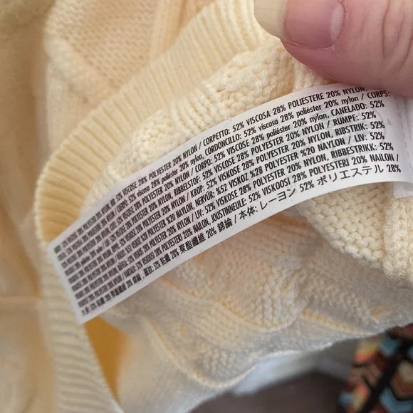 NWT Disney Minnie Mouse Cream Cable Knit Sweater Unisex Size XXL - Flawed - Picture 7 of 9